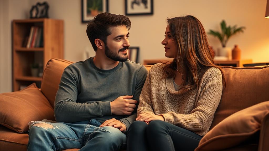 שיחה אינטימית על העדפות נשיקה