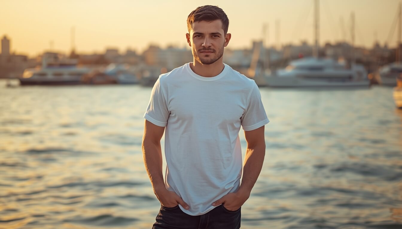 דוגמה לצילום לטינדר ליד נמל תל אביב באור טבעי