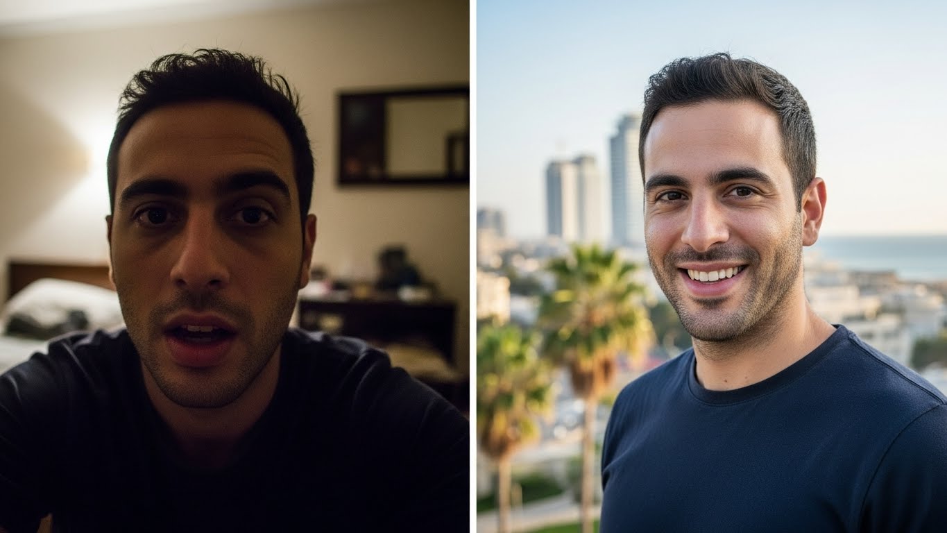 ההבדל בין צילום חובבני לצילום מקצועי שמבין פסיכולוגיה נשית - אותו אדם, השפעה שונה לחלוטין