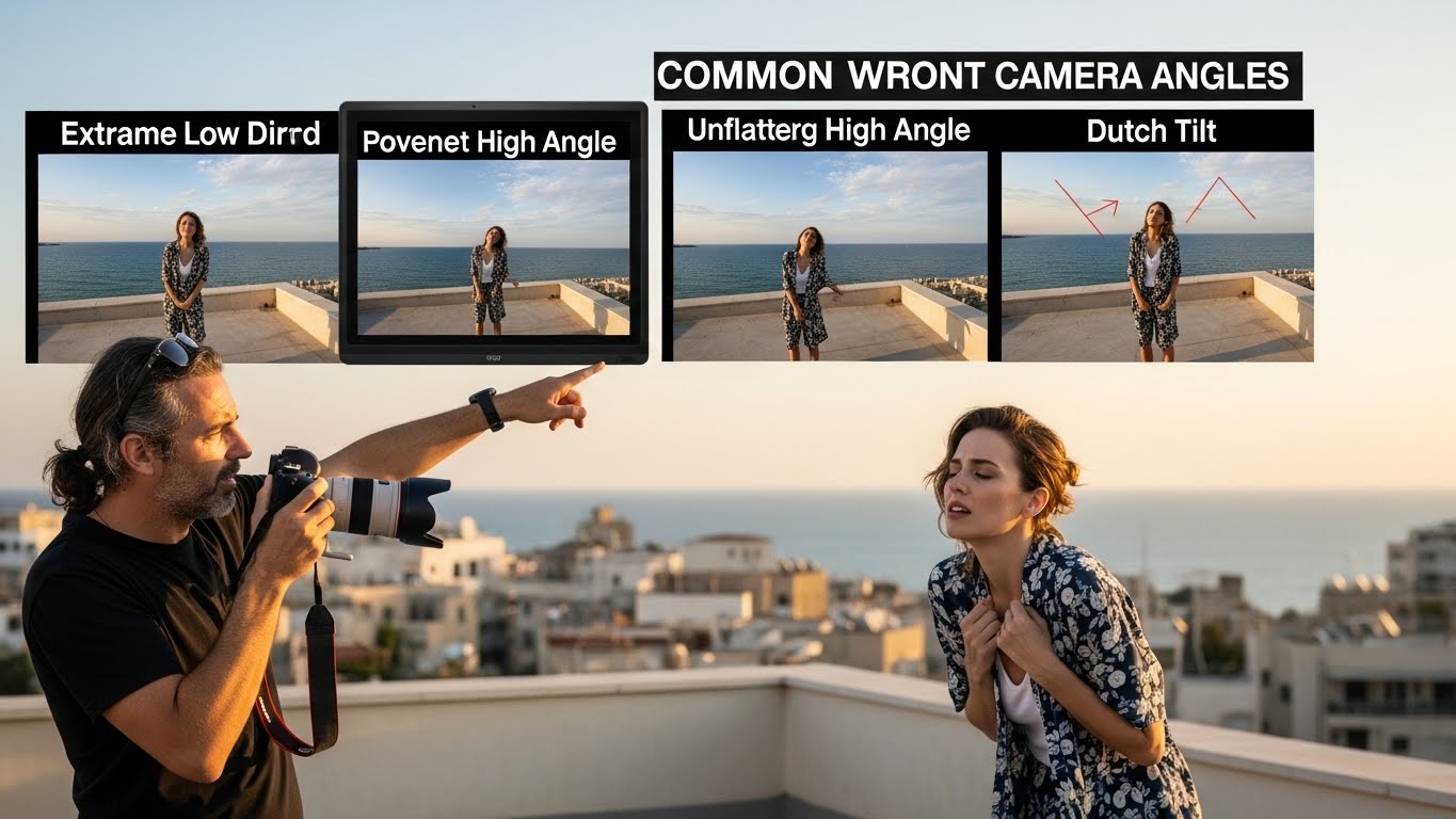 הפקת צילומים מקצועית - למידת הזוויות השגויות הנפוצות שגורמות לתמונות להיכשל באפליקציות הכרויות