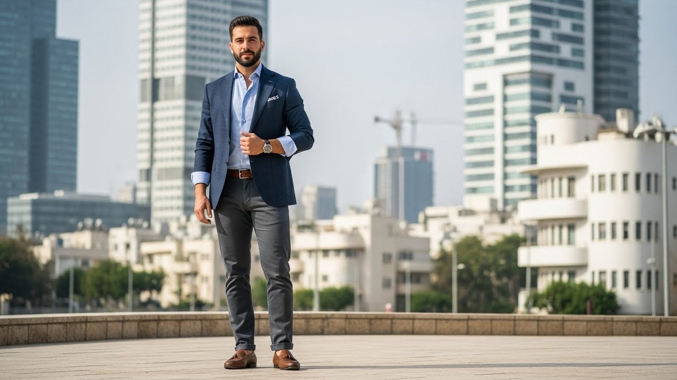 סגנון צילום עירוני מתוחכם לפרופיל דייטינג - מתאים לגברים בקריירה