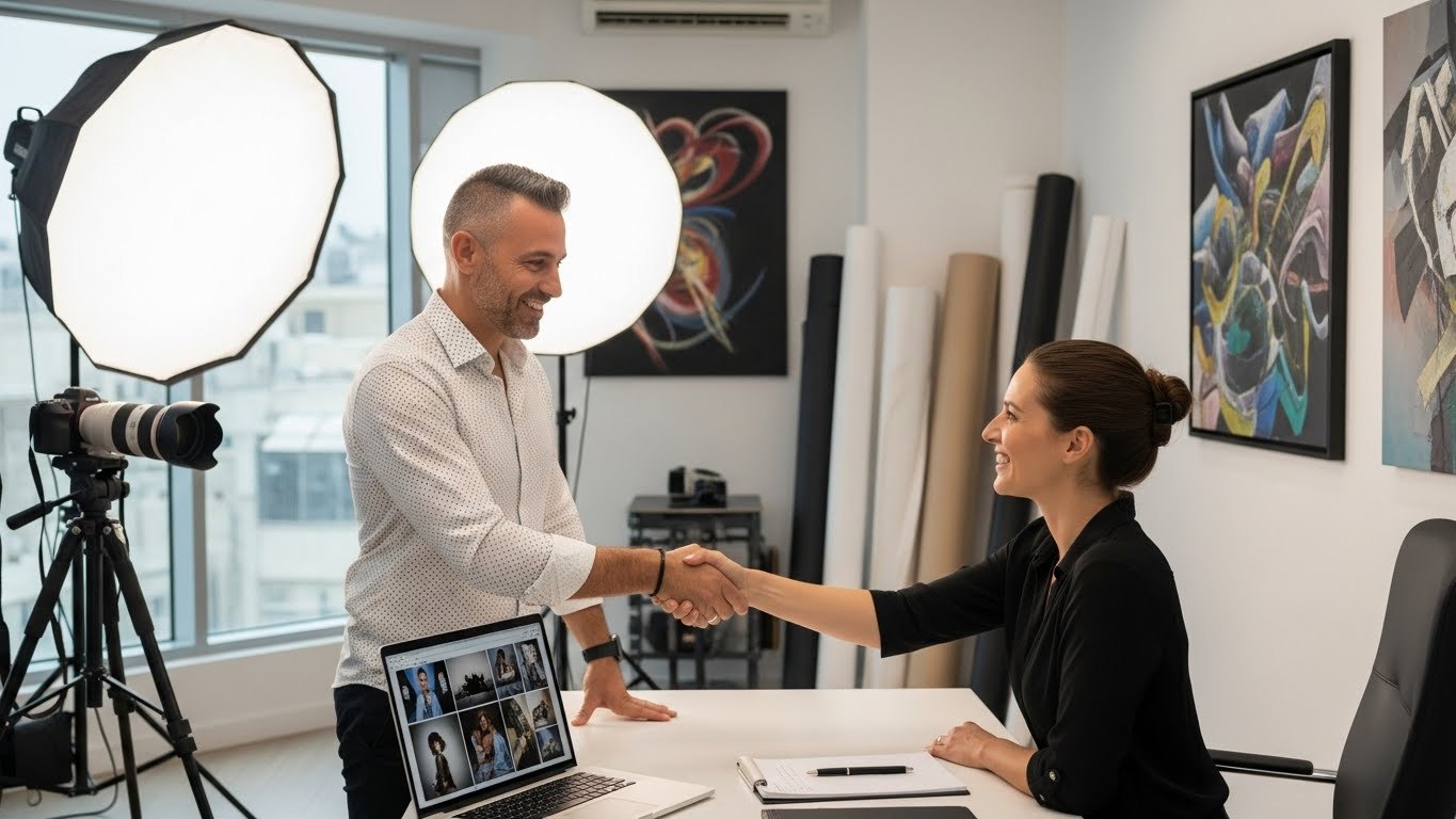 פגישת ייעוץ ראשונית עם הצלם - בדיקת התאמה ותכנון הצילום