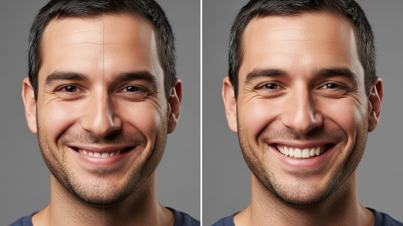 השוואה בין חיוך מזויף לחיוך אותנטי - ההבדל הקטן שמשנה הכל בצילום לטינדר