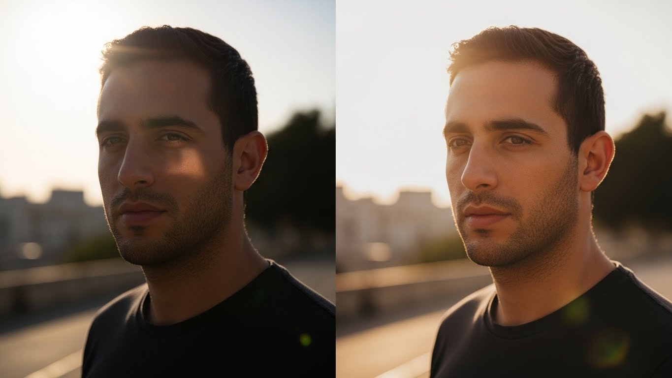 השוואה דרמטית - אותו מיקום, אותו אדם - ההבדל בין צילום בצהריים לצילום בשעת הזהב