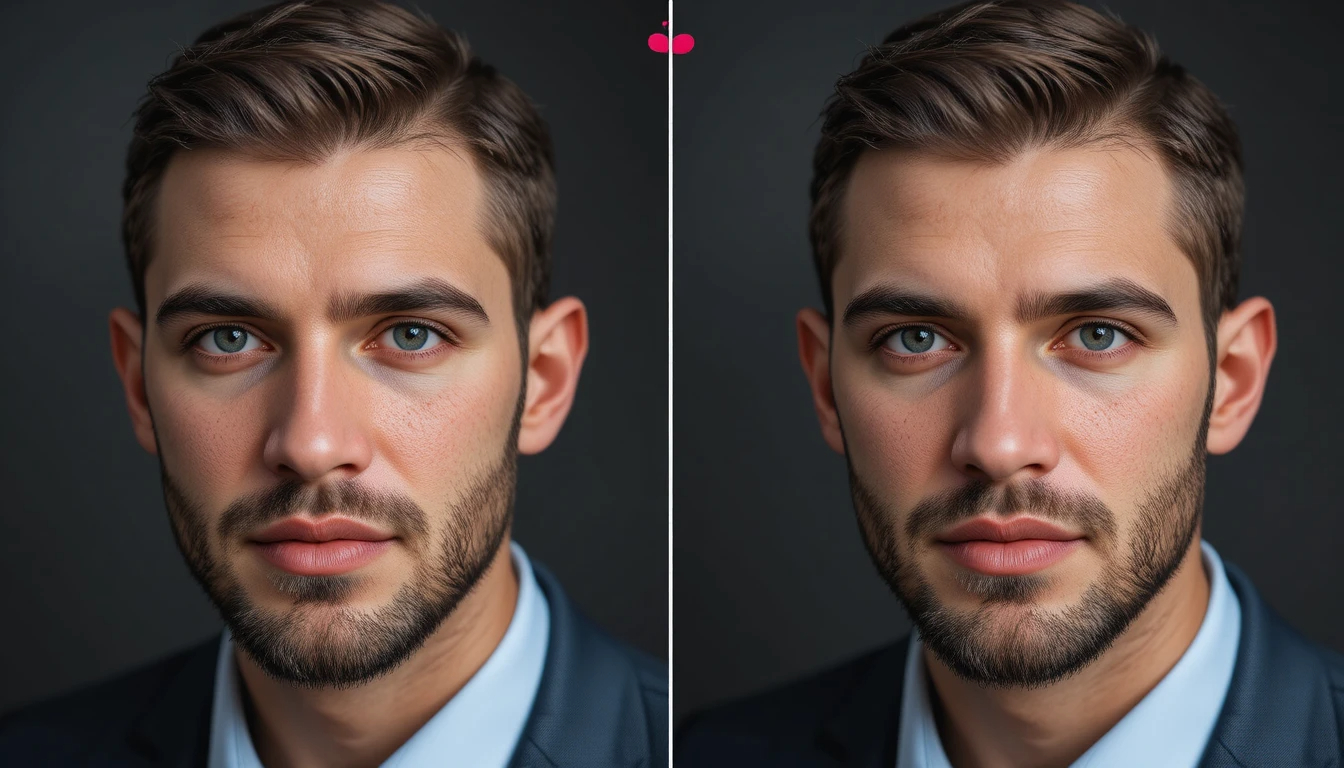 השוואת תמונה לפני ואחרי אופטימיזציה טכנית - ההבדל באיכות ניכר בבירור