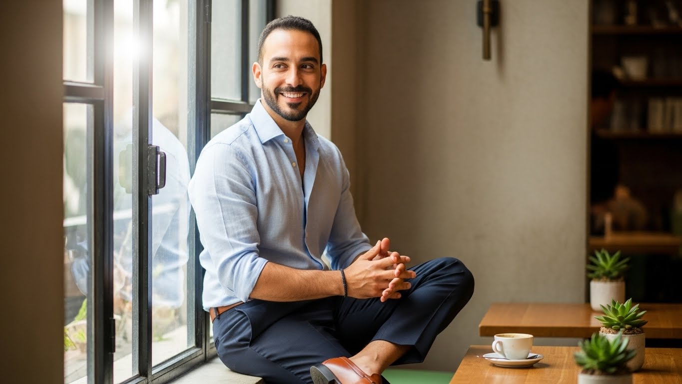 צילום פנימי ליד חלון גדול - פתרון מושלם לימי גשם עם תאורה טבעית מפוזרת