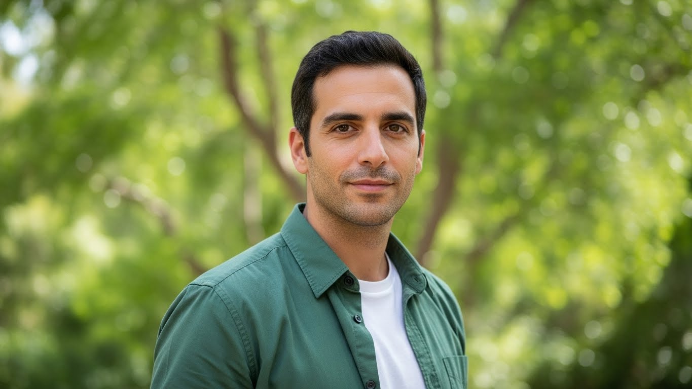 רקע טבעי בפארק הירקון - ירוק זית על רקע צמחייה מעביר אהבה לטבע ובריאות