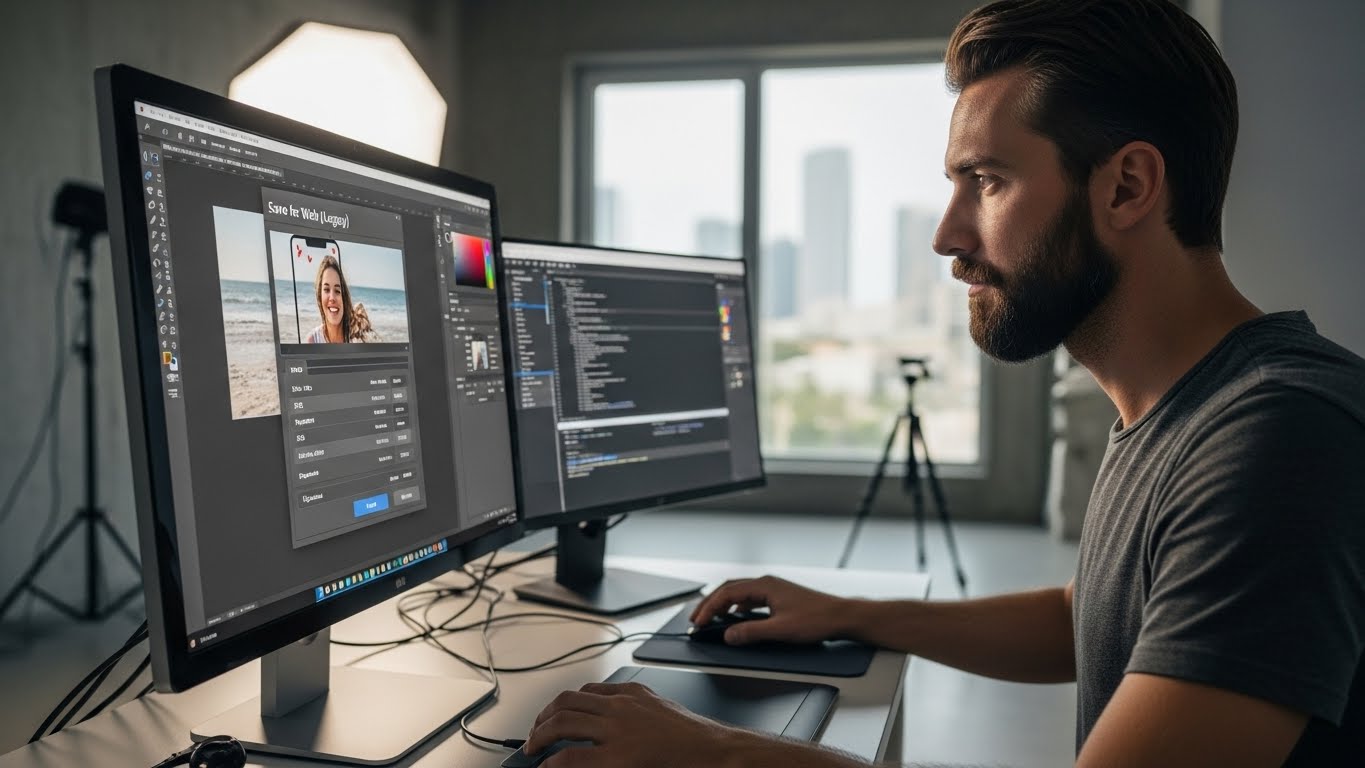 תהליך אופטימיזציה מקצועי של תמונות לאפליקציות הכרויות בפוטושופ