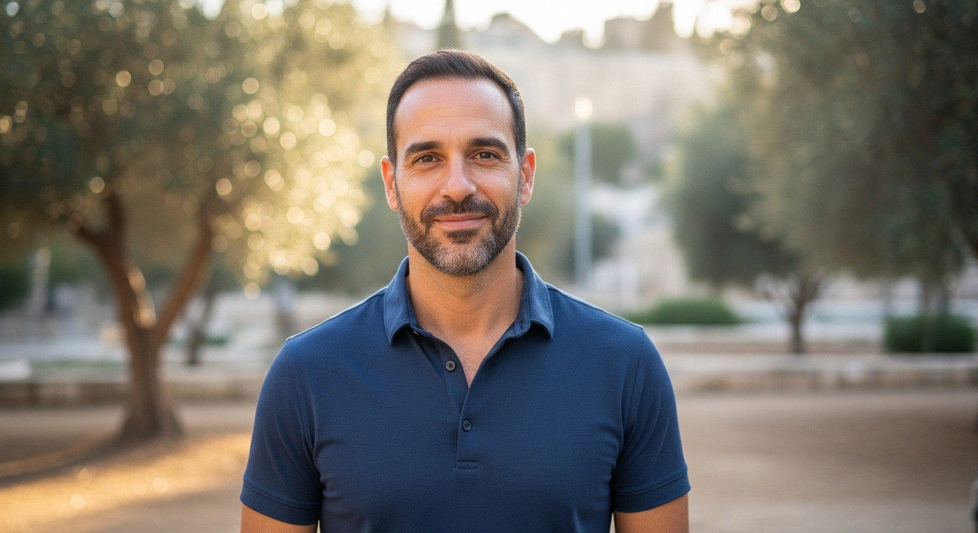 גבר ישראלי גרוש עם תמונת פרופיל מקצועית לאפליקציות הכרויות