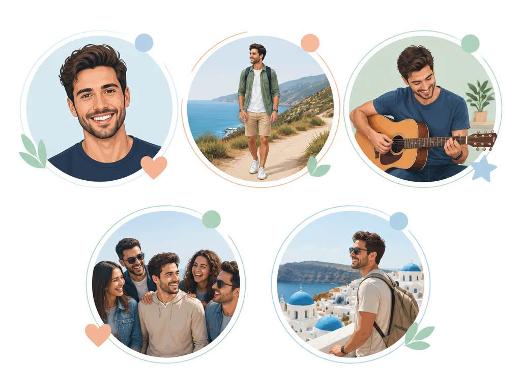 אינפוגרפיקה על תמונות פרופיל מגניבות לאתרי היכרויות - 5 סוגי תמונות חובה
