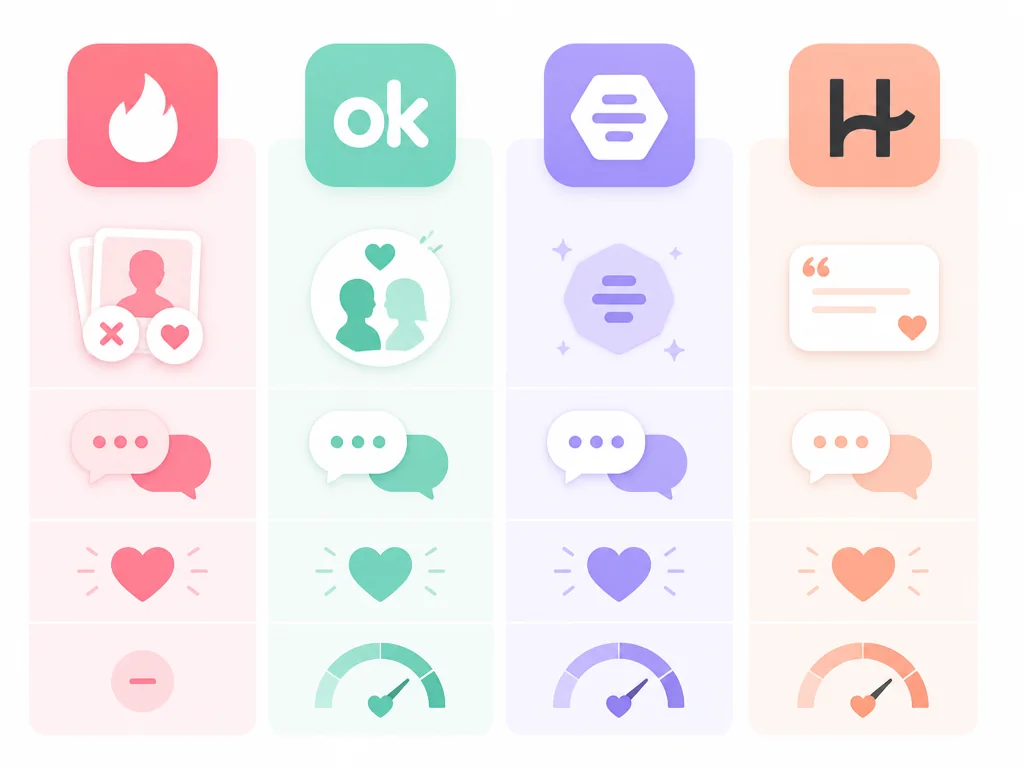 השוואת אפליקציות היכרויות חינמיות - טינדר, OkCupid, Bumble, Hinge 2026